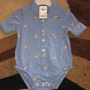 NWT 6-9M OshKosh boys button up onesie